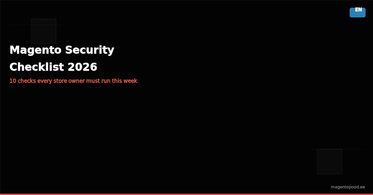 Security checklist banner