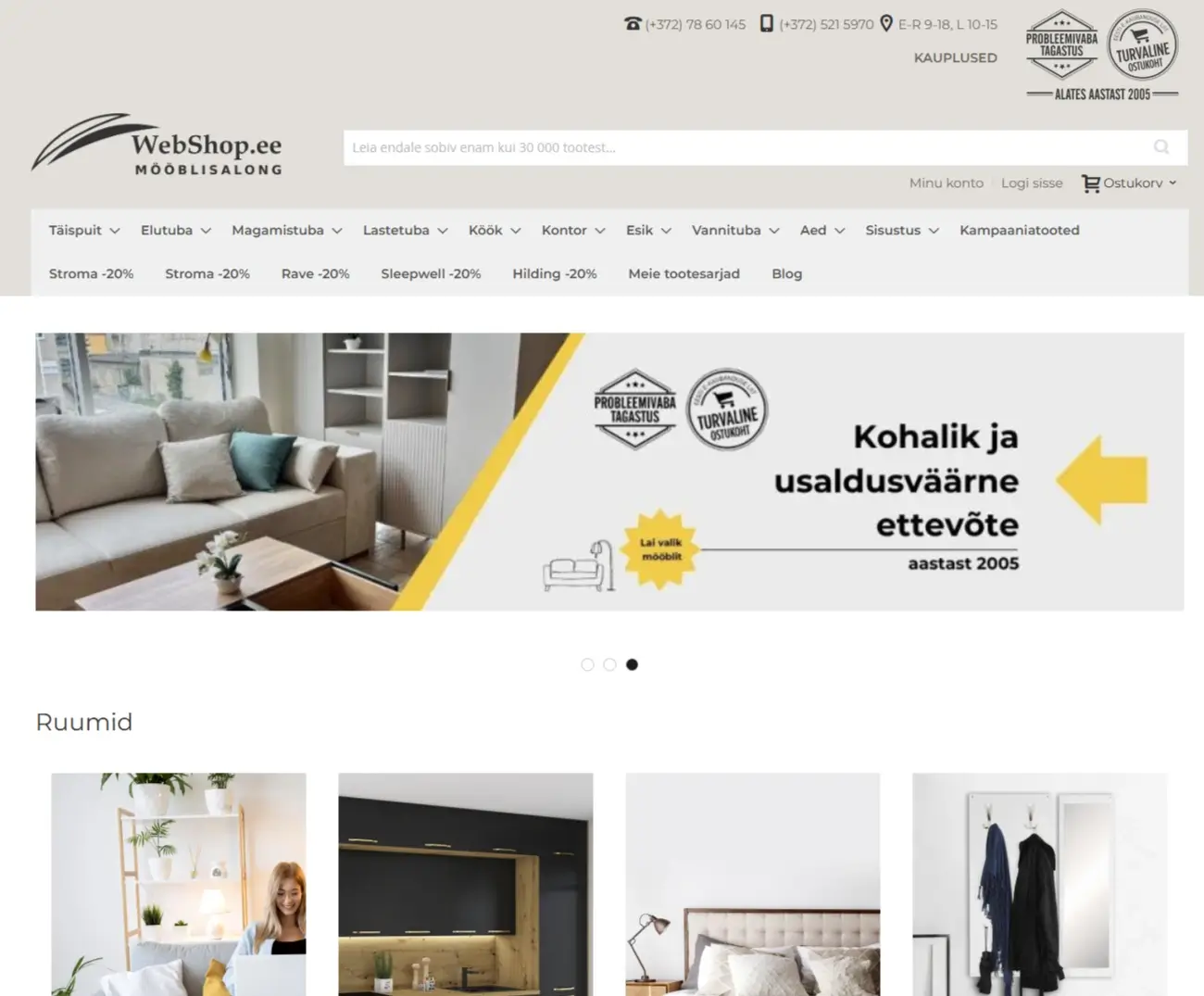 webshop.ee – eelvaade